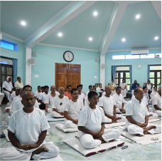 Yoga practice at the foundation